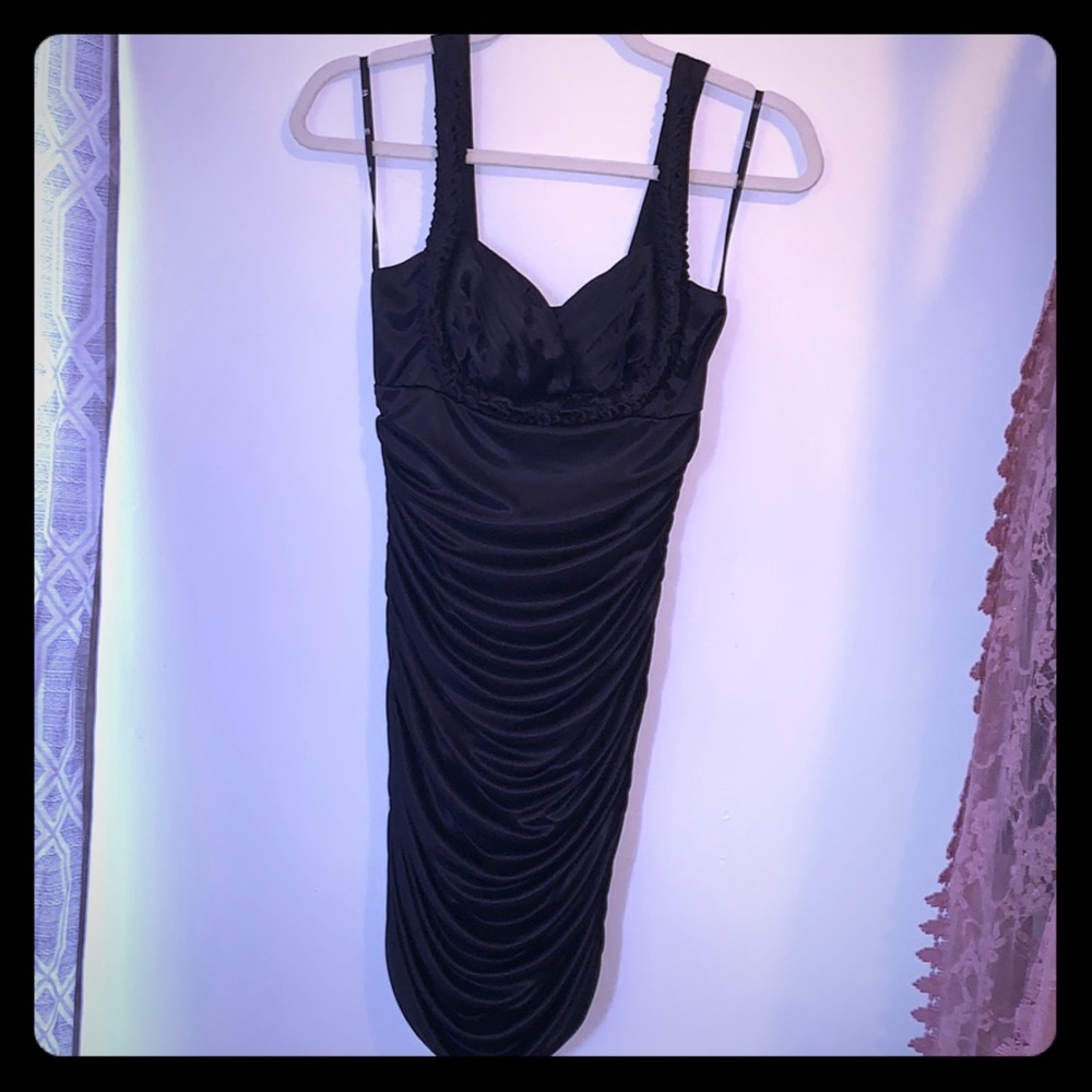 black mini dress